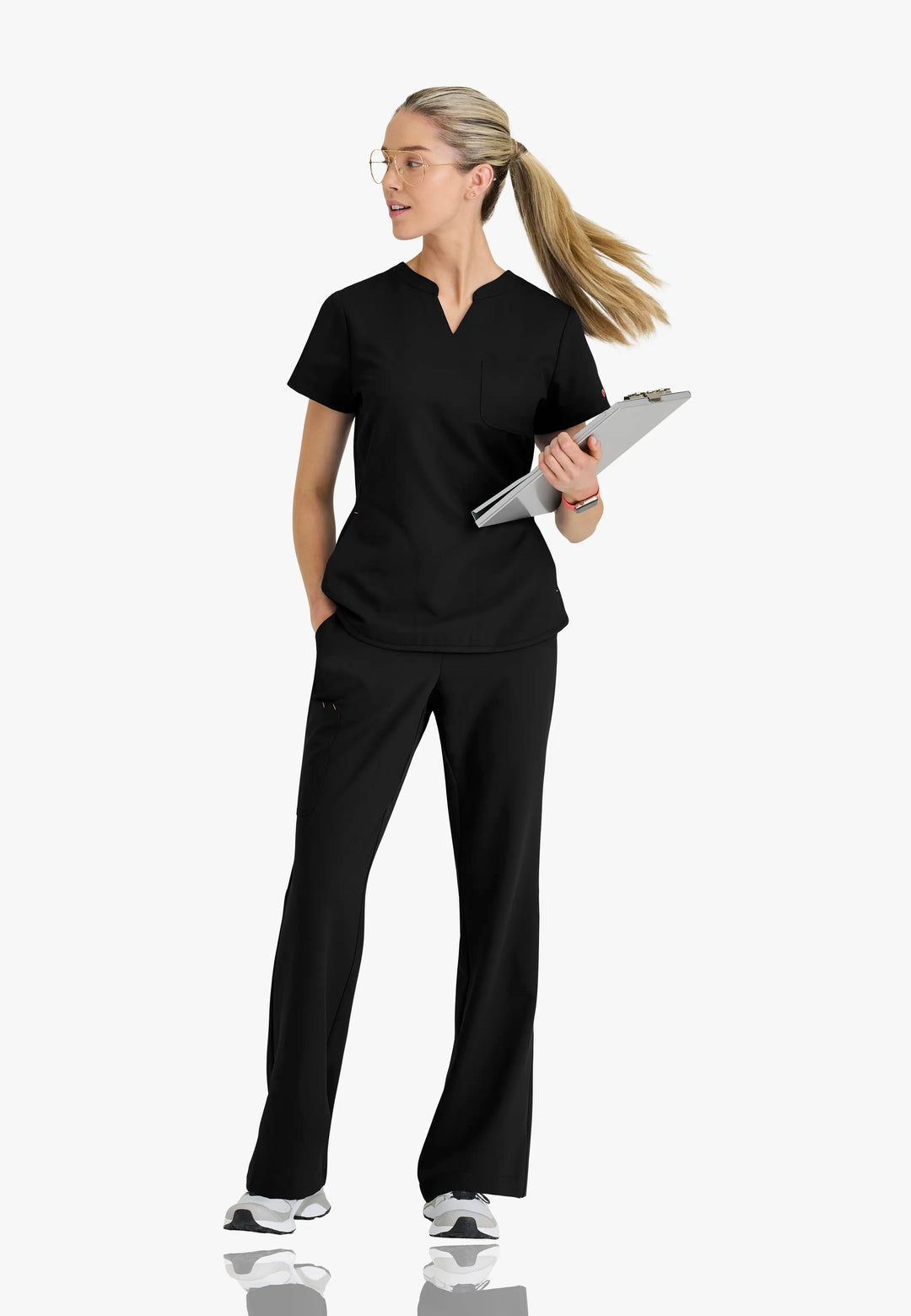 Barco Scrubs Women's Liz Set Black | scrub-supply.com