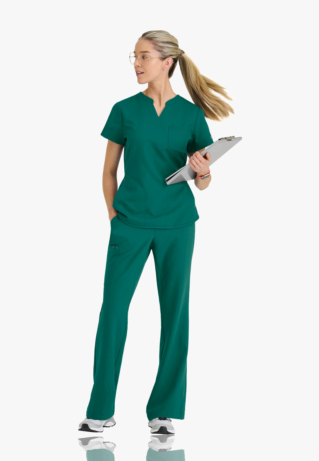 Barco Scrubs Women's Liz Set Hunter Green | scrub-supply.com