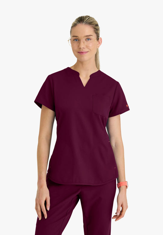 Barco Scrubs Women's Liz Set Wine | scrub-supply.com