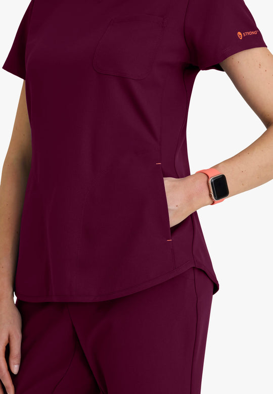 Barco Scrubs Women's Liz Set Wine | scrub-supply.com