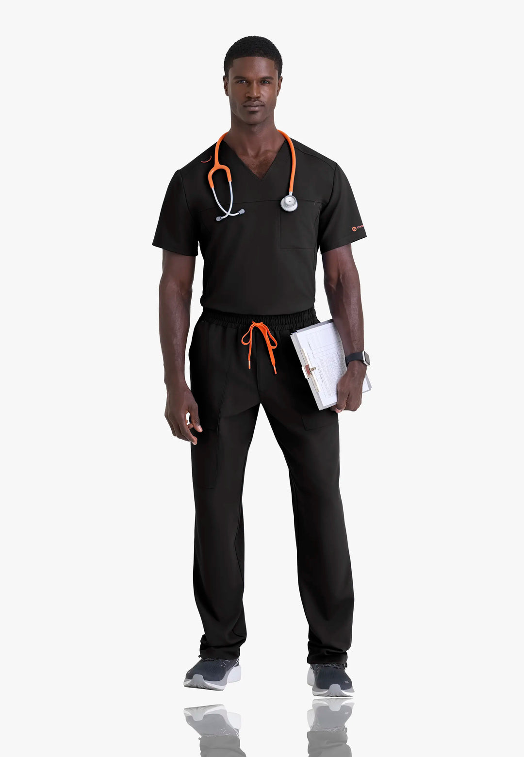 Barco Scrubs Men's Terrence Set Black | scrub-supply.com