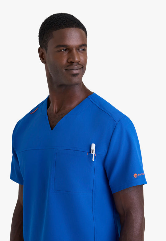Barco Scrubs Men's Terrence Set New Royal | scrub-supply.com