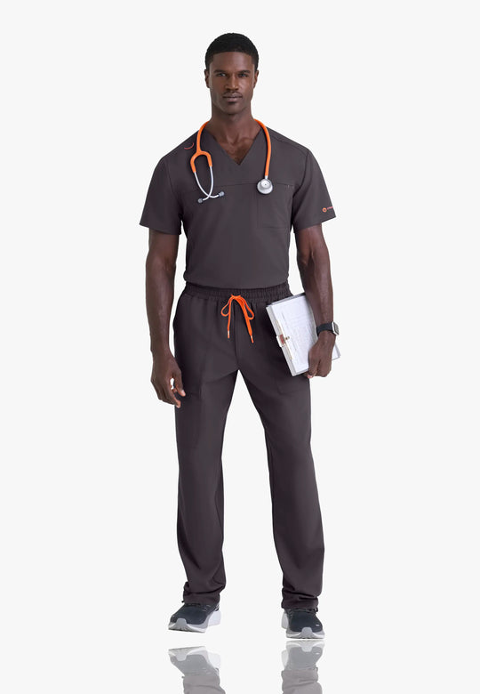 Barco Scrubs Men's Terrence Set Pewter | scrub-supply.com