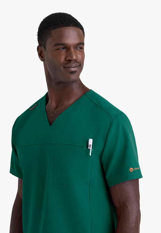 Barco Scrubs Men's Terrence Set Hunter Green | scrub-supply.com