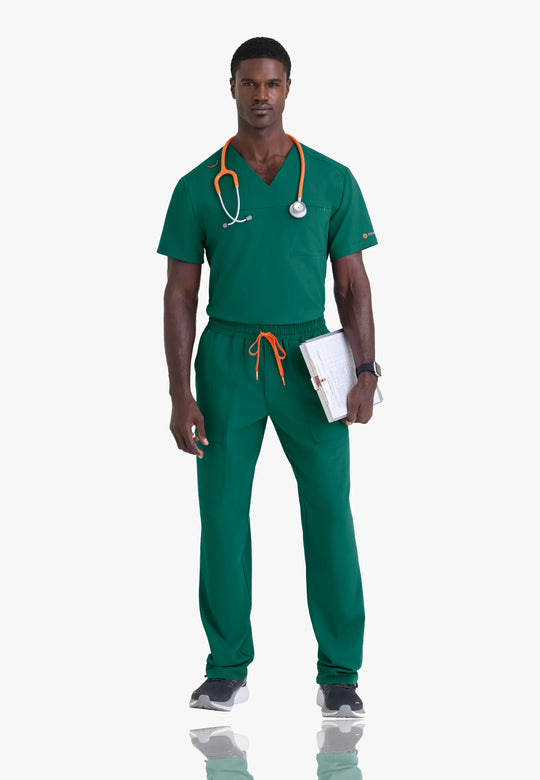 Barco Scrubs Men's Terrence Set Hunter Green | scrub-supply.com