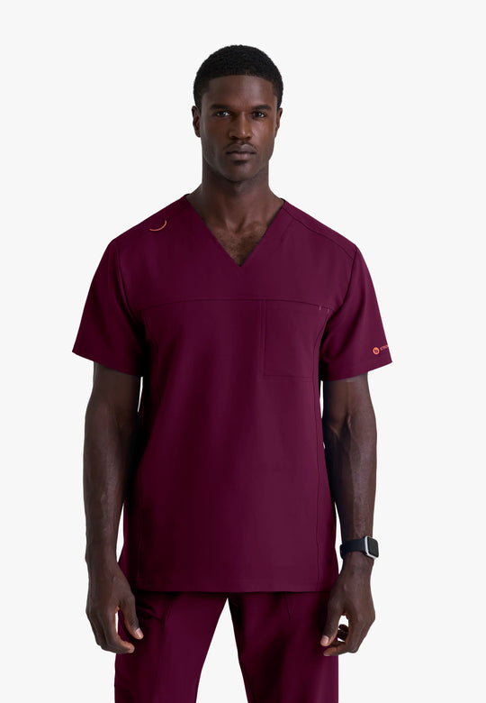 Barco Scrubs Men's Terrence Set Wine | scrub-supply.com