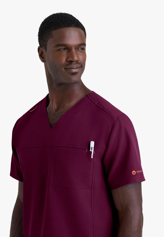 Barco Scrubs Men's Terrence Set Wine | scrub-supply.com