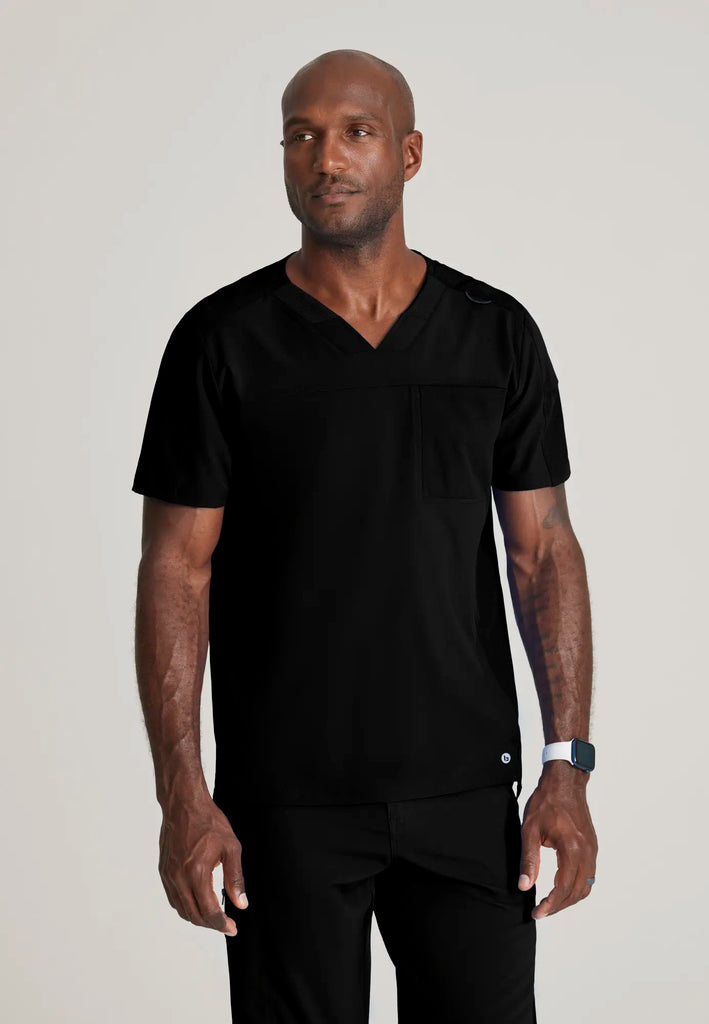 Barco Scrubs Men's Velocity Top Black | scrub-supply.com