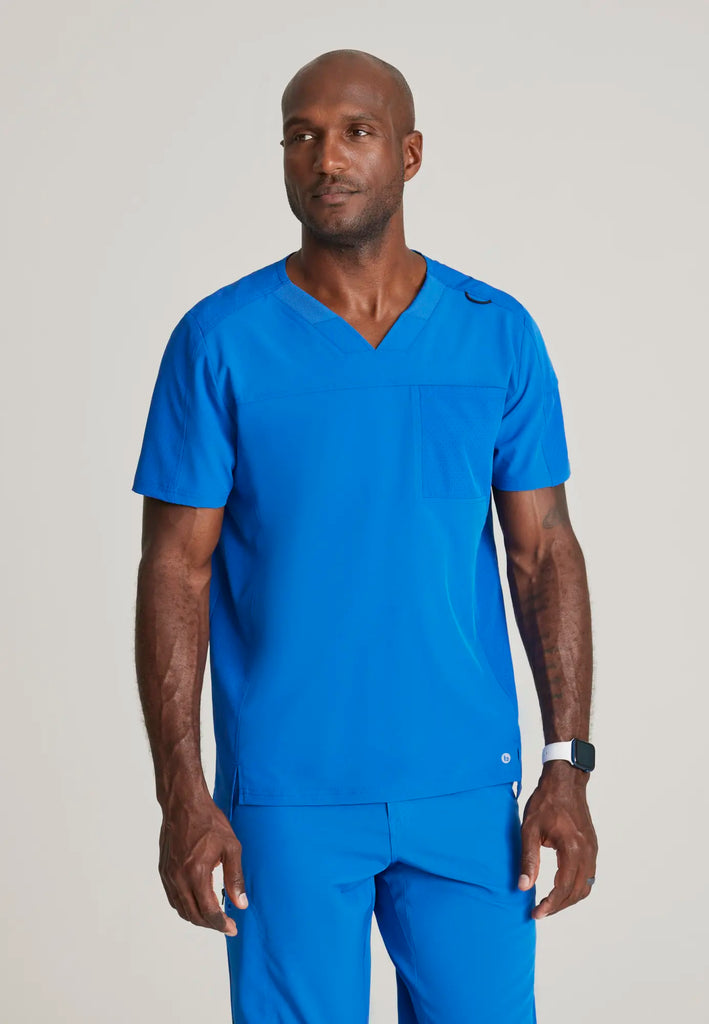 Barco Scrubs Men's Velocity Top New Royal | scrub-supply.com