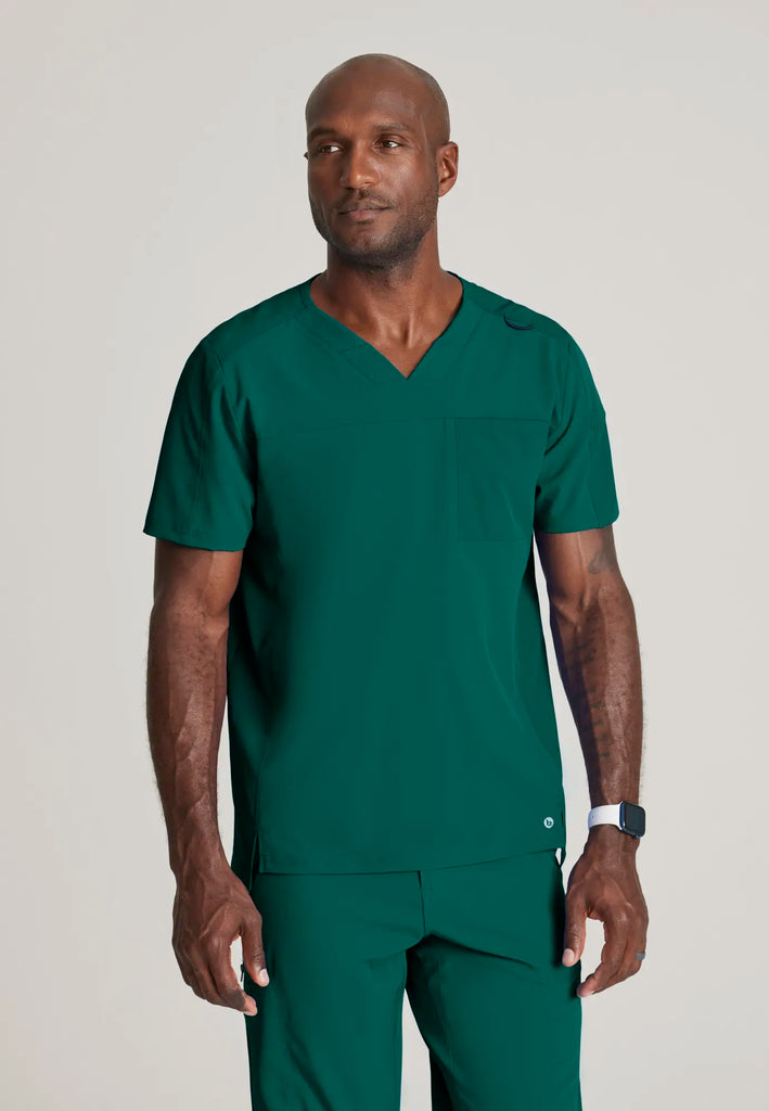 Barco Scrubs Men's Velocity Top Hunter Green | scrub-supply.com