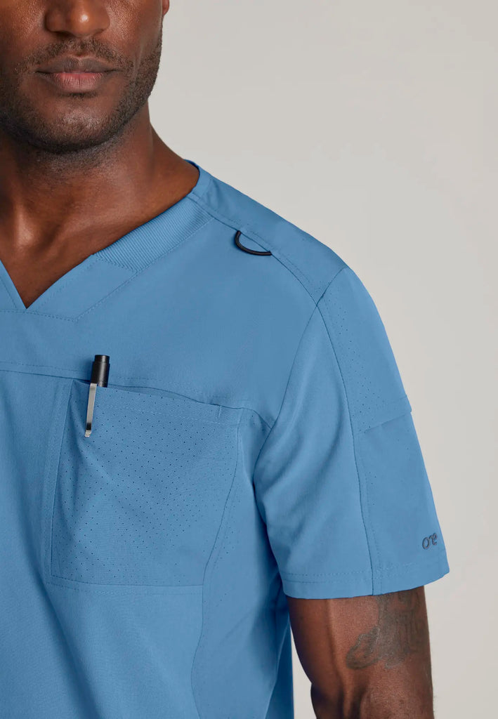 Barco Scrubs Men's Velocity Top Ceil Blue | scrub-supply.com