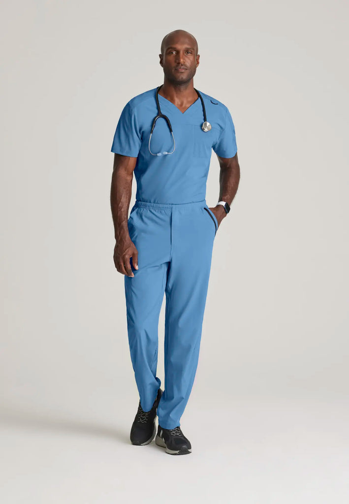 Barco Scrubs Men's Velocity Top Ceil Blue | scrub-supply.com