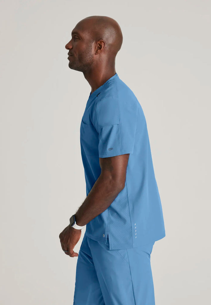 Barco Scrubs Men's Velocity Top Ceil Blue | scrub-supply.com