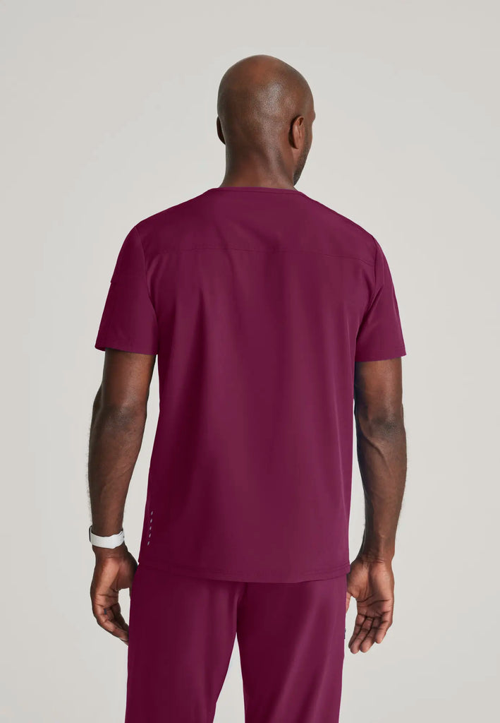 Barco Scrubs Men's Velocity Top Wine | scrub-supply.com