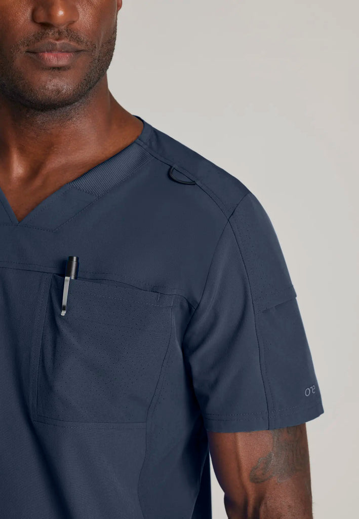 Barco Scrubs Men's Velocity Top Steel | scrub-supply.com