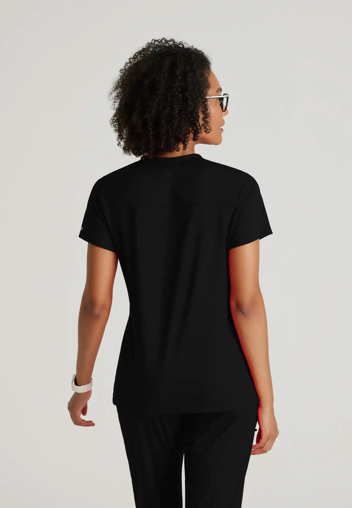 Barco Scrubs Women's Victory Knit Top Black | scrub-supply.com