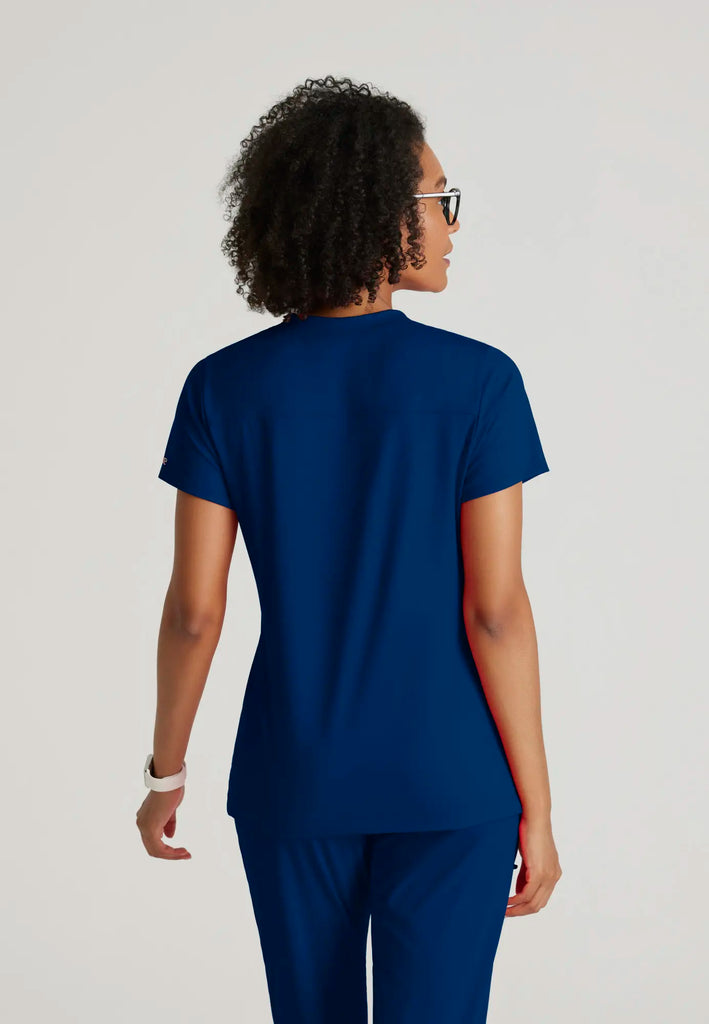 Barco Scrubs Women's Victory Knit Top Indigo | scrub-supply.com