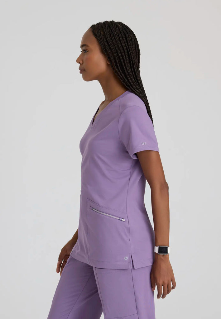 Barco Scrubs Women's Victory Knit Top Dusty Lavender | scrub-supply.com