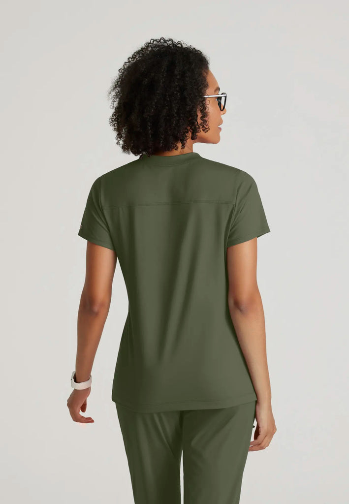 Barco Scrubs Women's Victory Knit Top Olive | scrub-supply.com