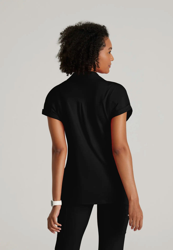 Barco Scrubs Women's Engage Knit Top Black | scrub-supply.com