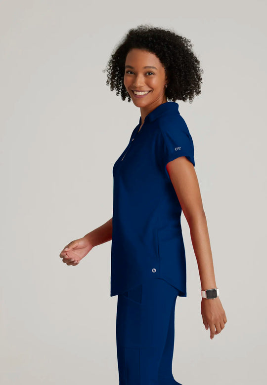 Barco Scrubs Women's Engage Knit Top Indigo | scrub-supply.com