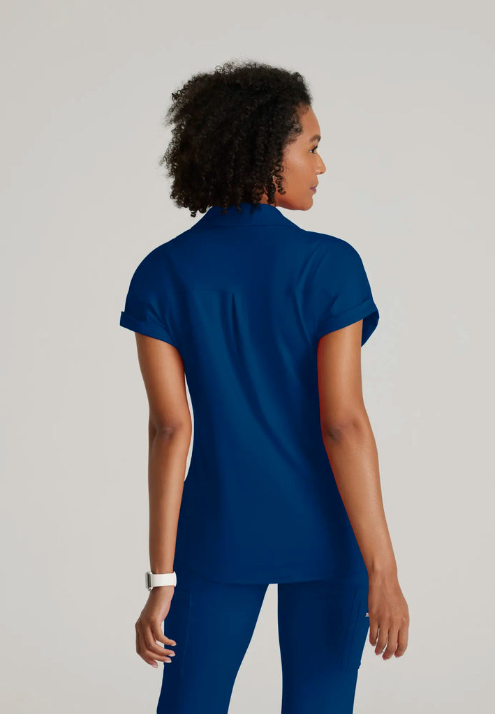 Barco Scrubs Women's Engage Knit Top Indigo | scrub-supply.com