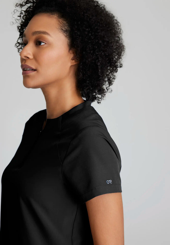 Barco Scrubs Women's Flux Top Black | scrub-supply.com