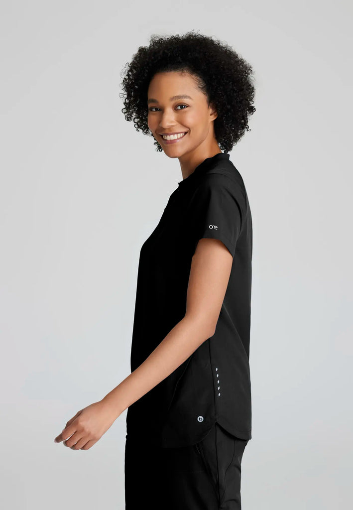 Barco Scrubs Women's Flux Top Black | scrub-supply.com