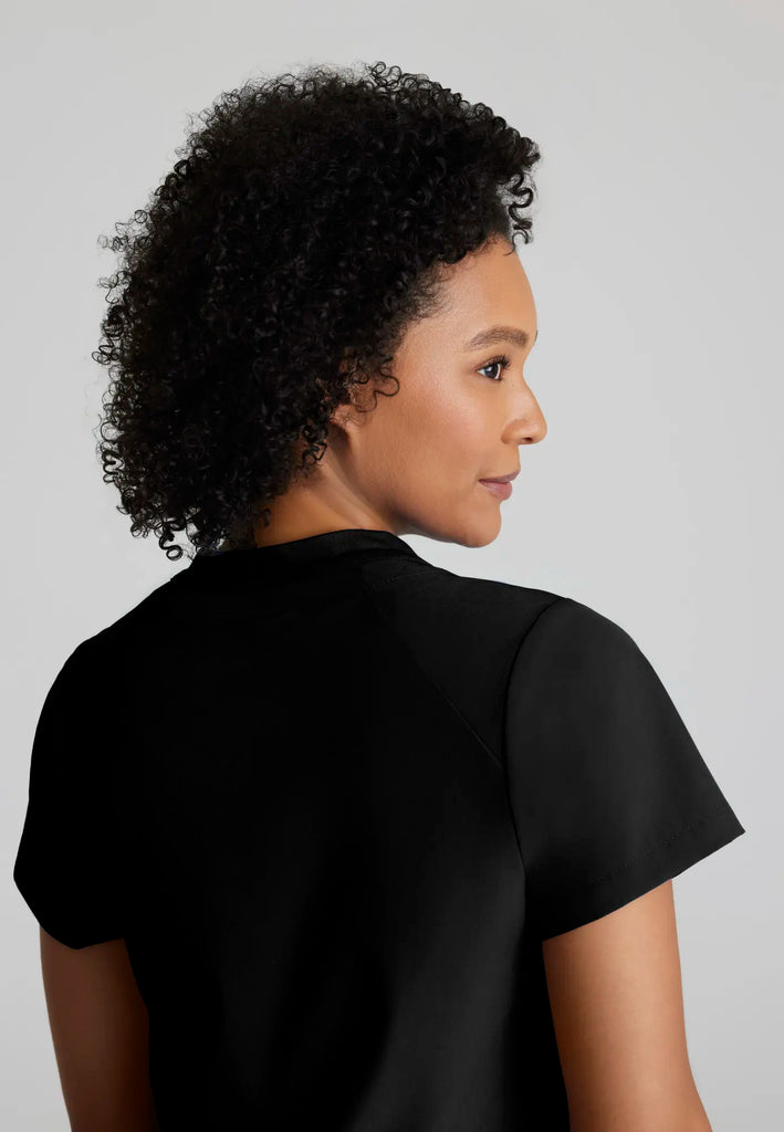 Barco Scrubs Women's Flux Top Black | scrub-supply.com