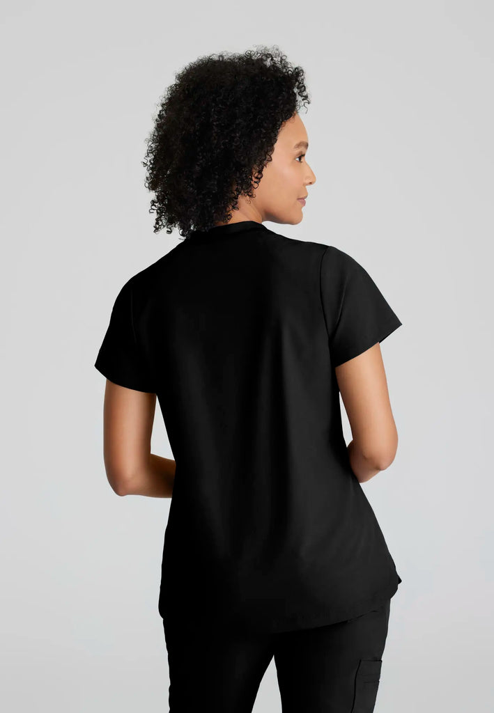 Barco Scrubs Women's Flux Top Black | scrub-supply.com