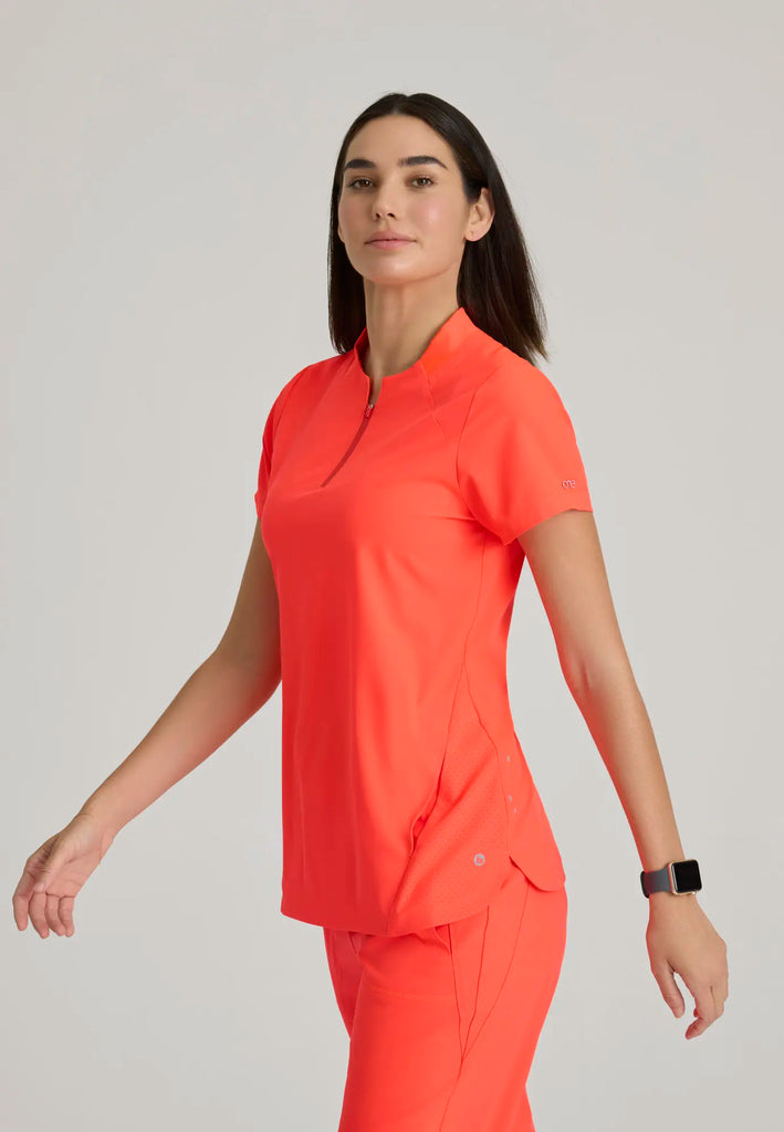 Barco Scrubs Women's Flux Top Neon Flame | scrub-supply.com