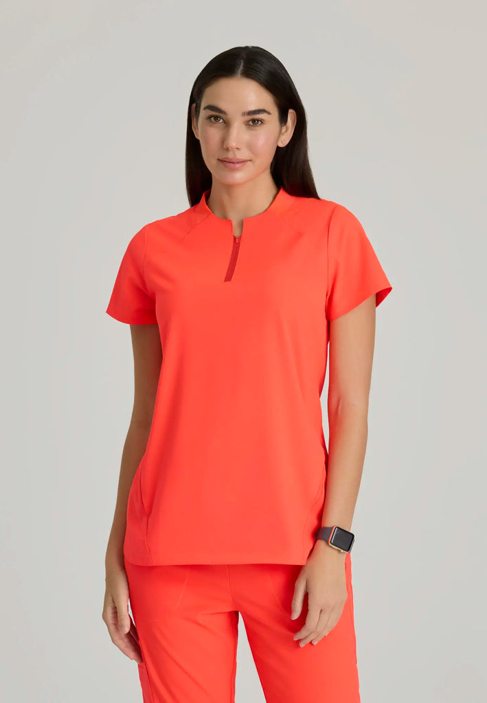 Barco Scrubs Women's Flux Top Neon Flame | scrub-supply.com