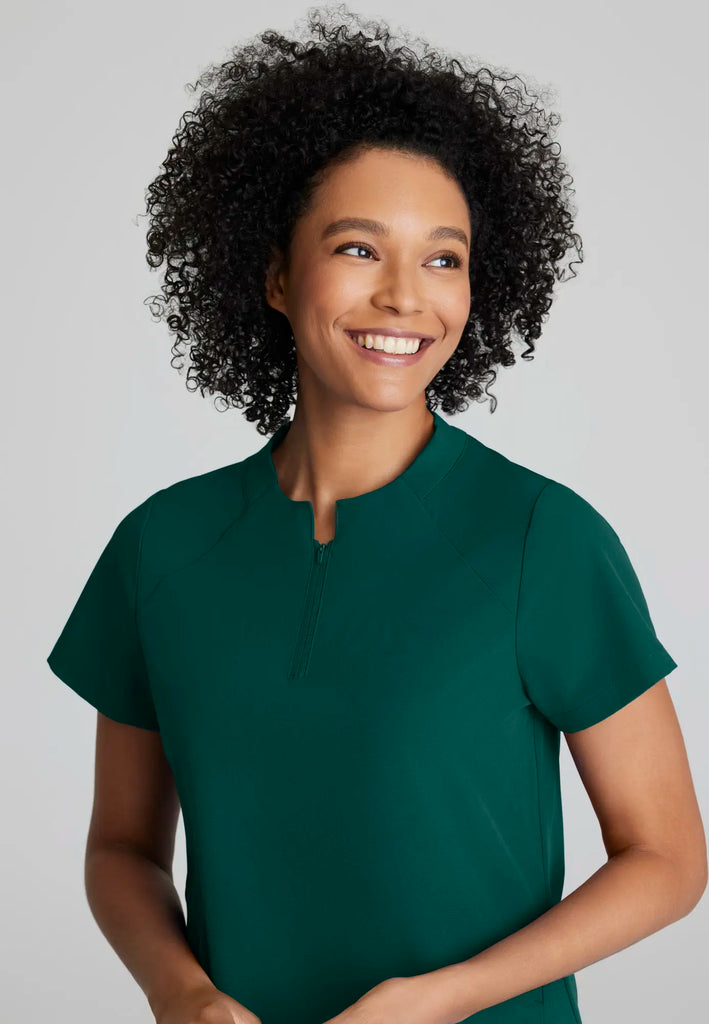 Barco Scrubs Women's Flux Top Hunter Green | scrub-supply.com