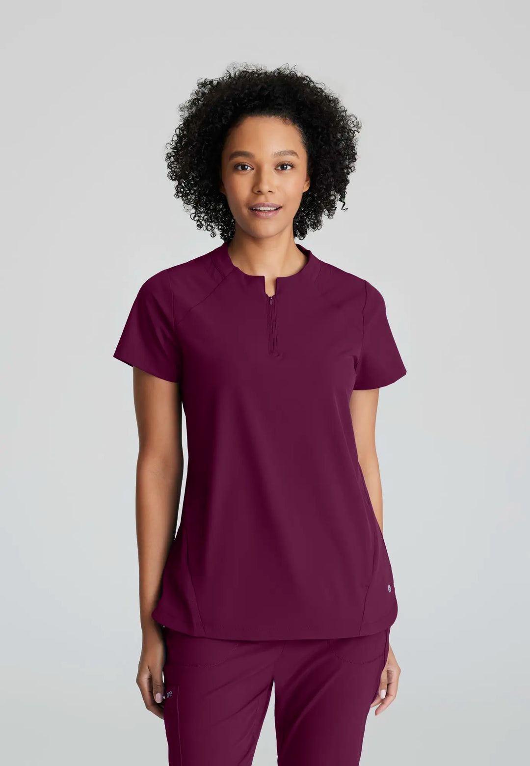 Barco Scrubs Women's Flux Top Wine | scrub-supply.com