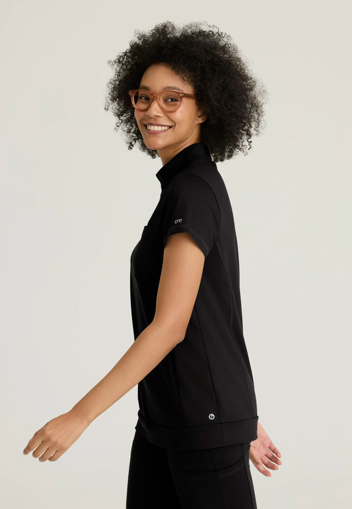 Barco Scrubs Women's Vigor Top Black | scrub-supply.com