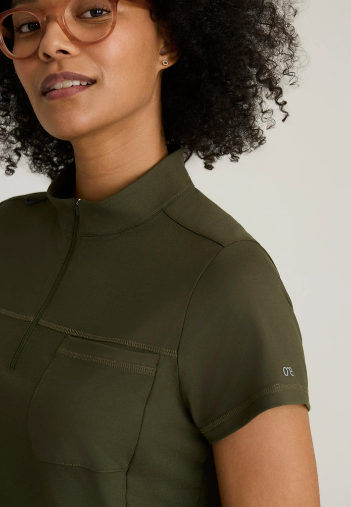 Barco Scrubs Women's Vigor Top Olive | scrub-supply.com