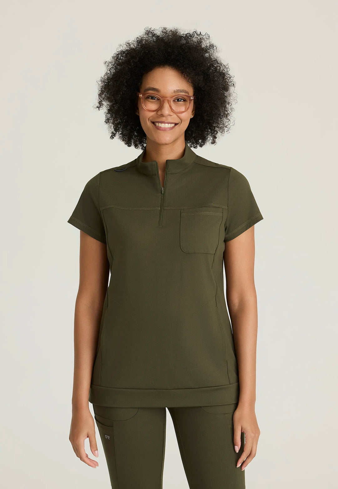 Barco Scrubs Women's Vigor Top Olive | scrub-supply.com