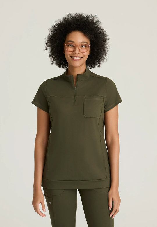 Barco Scrubs Women's Vigor Top Olive | scrub-supply.com