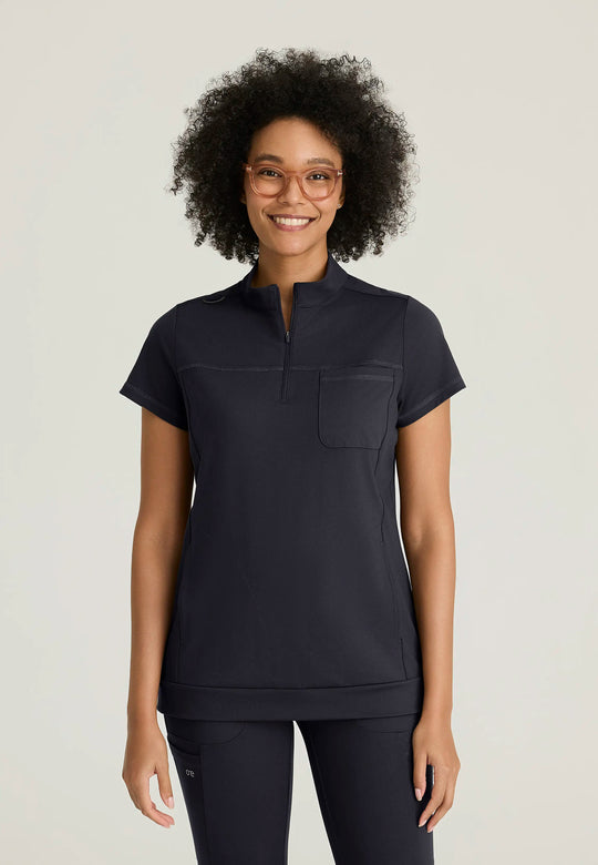 Barco Scrubs Women's Vigor Top Steel | scrub-supply.com