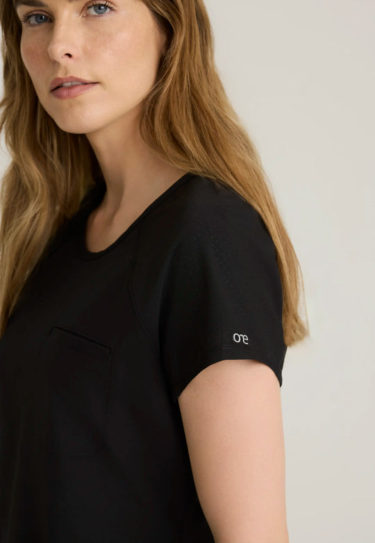 Barco Scrubs Women's Swing Tuck-in Top Black | scrub-supply.com