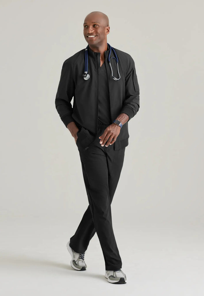 Barco Scrubs Men's Amplify Warmup Black | scrub-supply.com