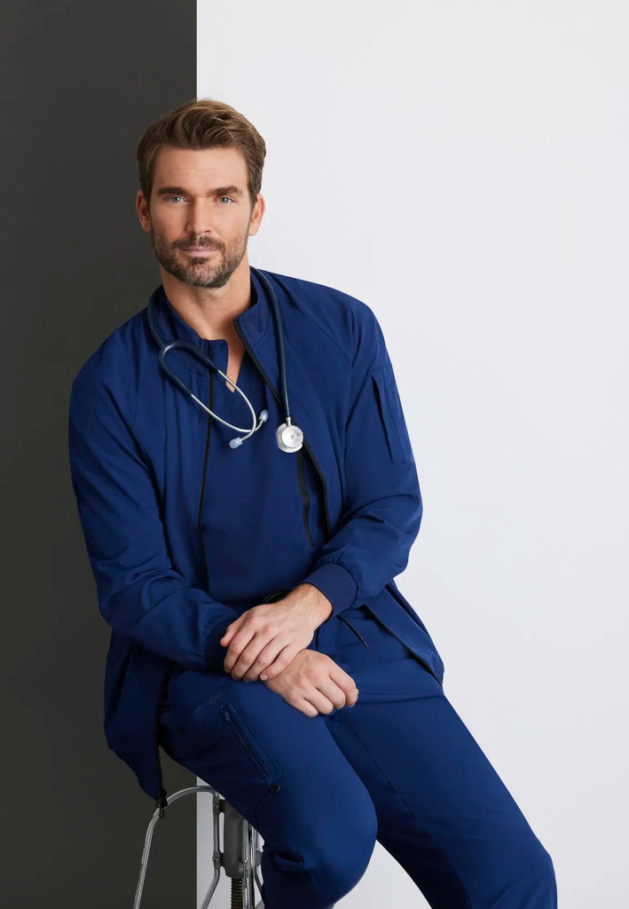 Barco Scrubs Men's Amplify Warmup Black | scrub-supply.com