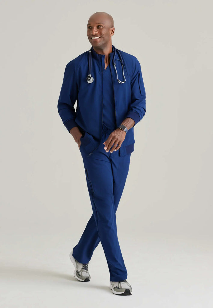 Barco Scrubs Men's Amplify Warmup Indigo | scrub-supply.com