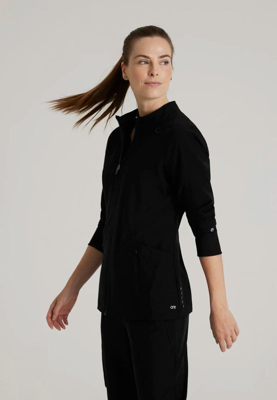 Barco Scrubs Women's Venture Warm-Up Black | scrub-supply.com