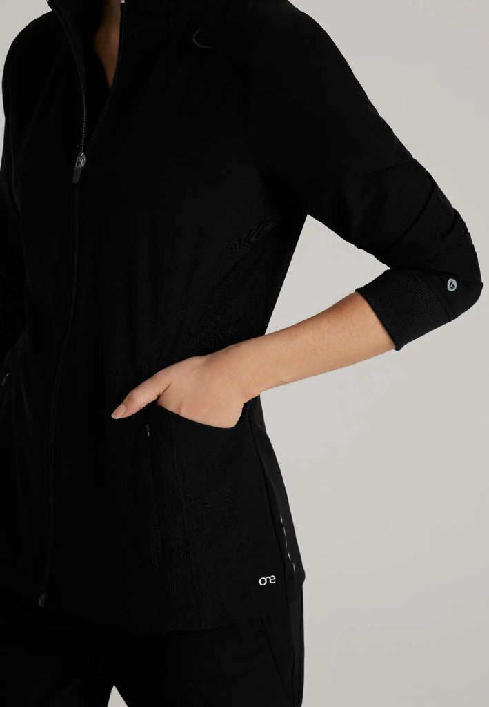 Barco Scrubs Women's Venture Warm-Up Black | scrub-supply.com