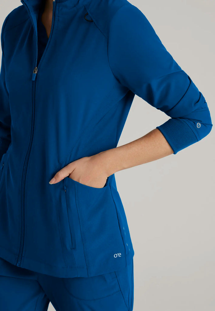 Barco Scrubs Women's Venture Warm-Up New Royal | scrub-supply.com