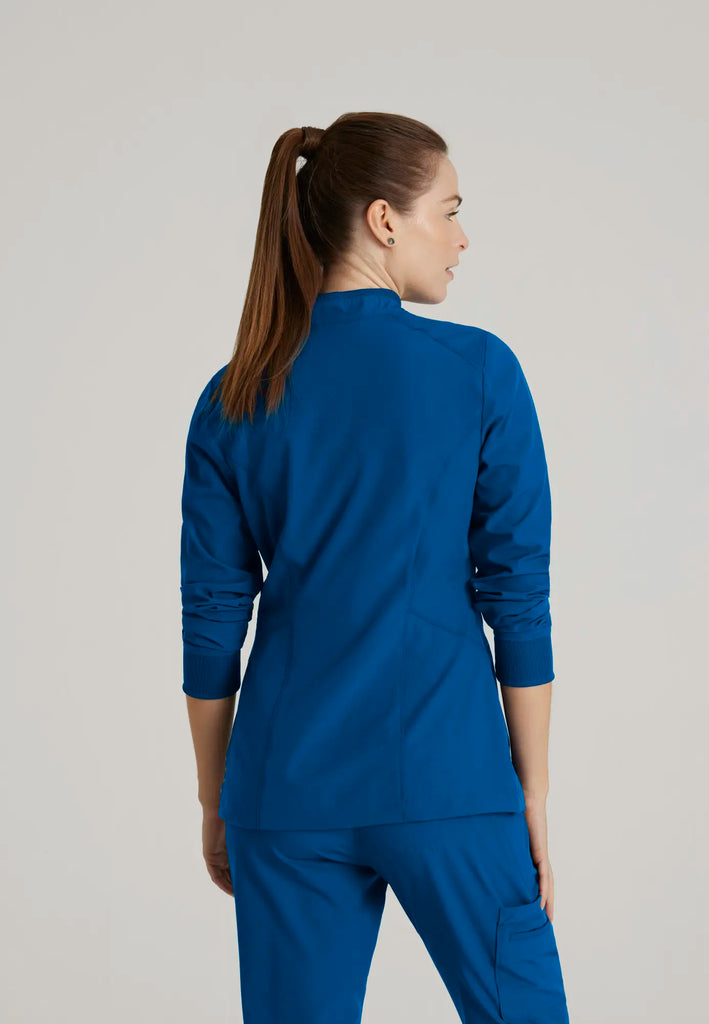 Barco Scrubs Women's Venture Warm-Up New Royal | scrub-supply.com