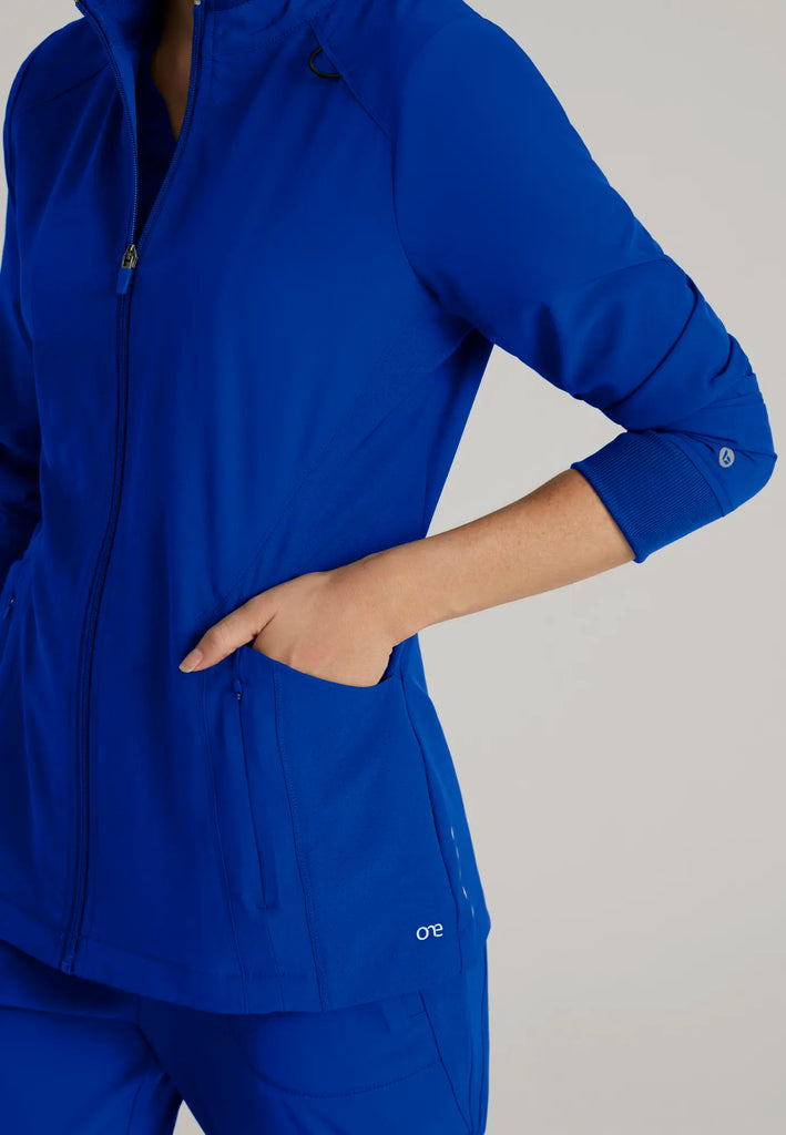 Barco Scrubs Women's Venture Warm-Up Cobalt | scrub-supply.com