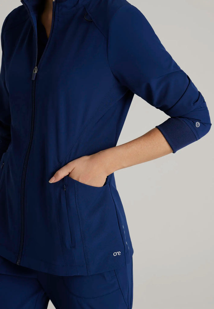 Barco Scrubs Women's Venture Warm-Up Indigo | scrub-supply.com