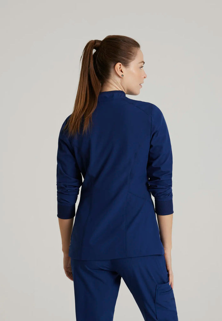 Barco Scrubs Women's Venture Warm-Up Indigo | scrub-supply.com